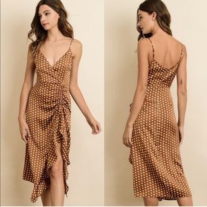 Polka dot midi dress